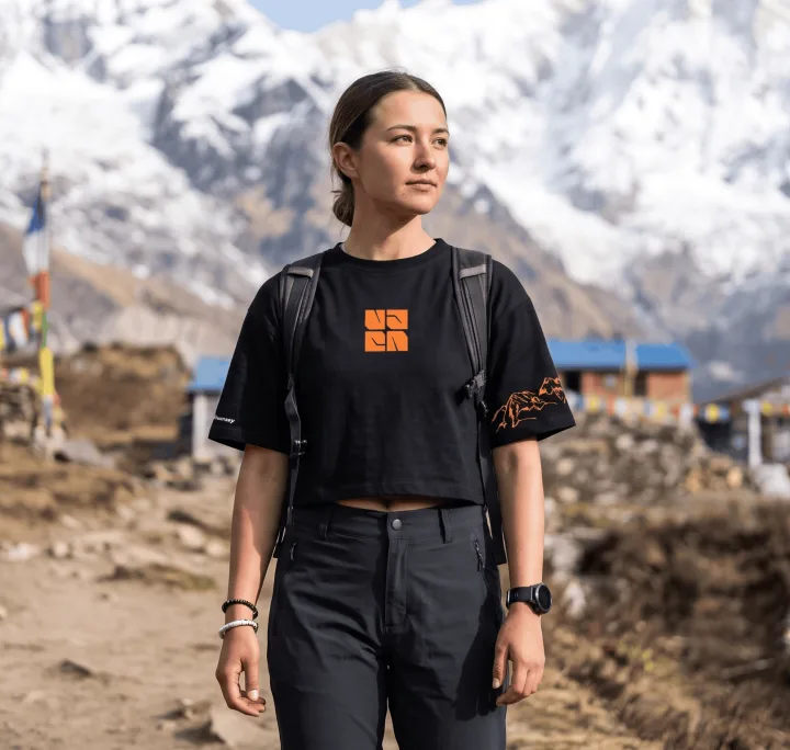 Female - Annapurna Base Camp Expedition Boxy Crop Tee